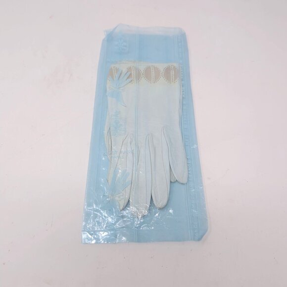 Vintage Lionel Le Grand Gloves Cream Leather 7 Wrist France - Picture 14 of 14